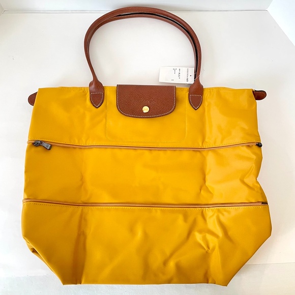 Longchamp Le Pliage Expandable Large Nylon Tote Sun Yellow - Picture 2 of 14